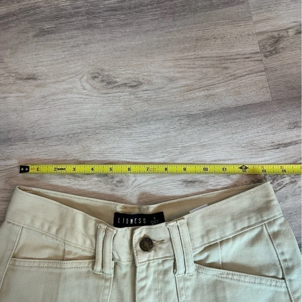 Lioness Beige High Rise Cargo Pants Utility Style Size Small